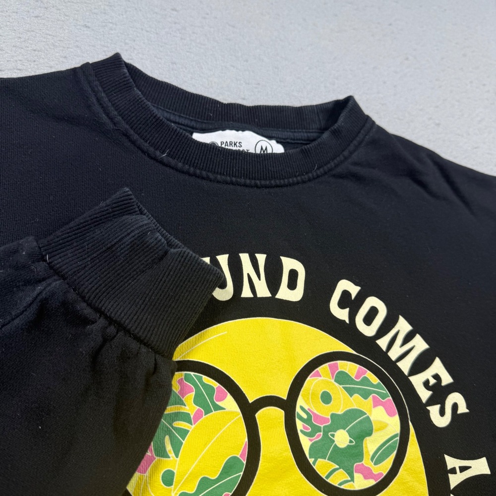 Parks Project What Goes Around Comes Around Black Organic Cotton Sweatshirt M